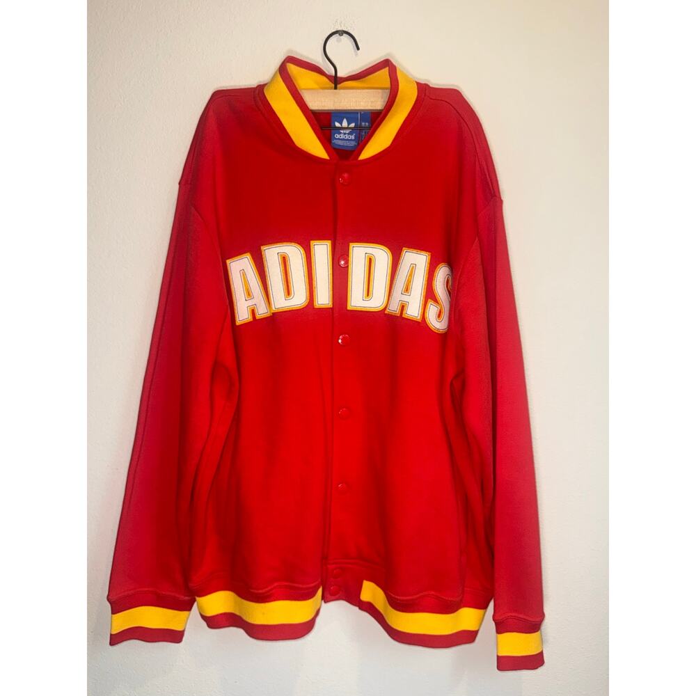 Adidas Originals Varsity Bomber Jacket Red Yellow Snoop Dogg Scary Movie 5 2XL